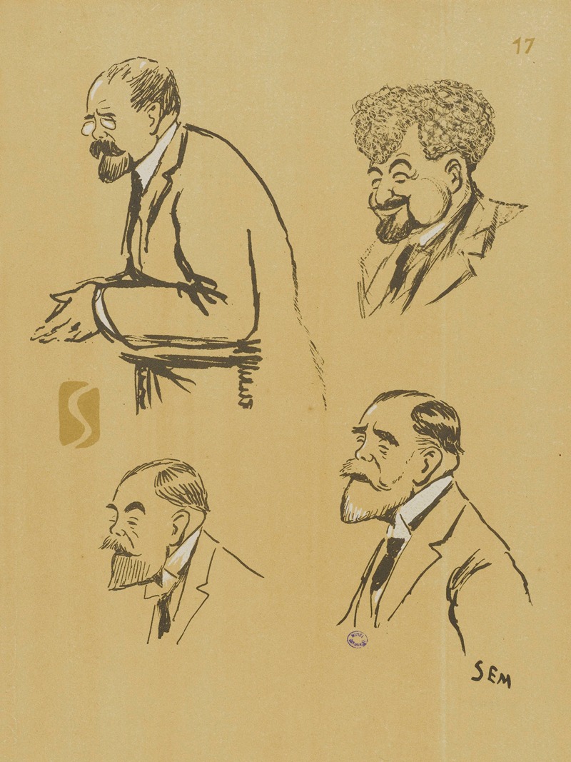 Georges Goursat (Sem) - M. Louis Barthou, M. Mouthon et M. Doyen