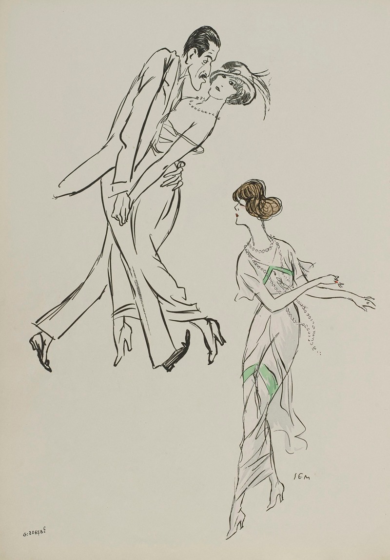 Georges Goursat (Sem) - Mme Heeren, Isadora Duncan