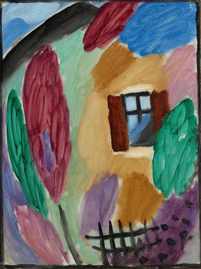 Alexej von Jawlensky - Variation mit Haus und Gartenzaun