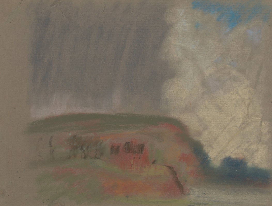 Arthur Bowen Davies - House on Hillside