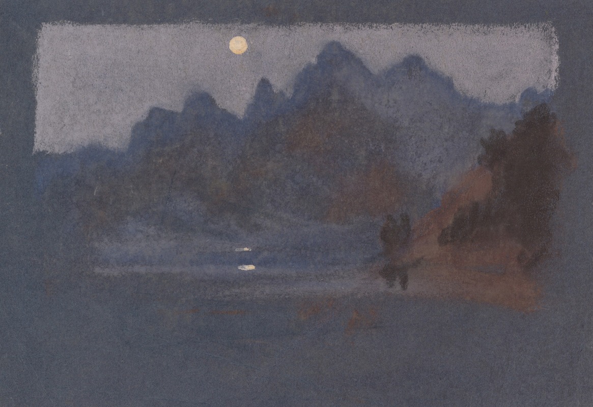 Arthur Bowen Davies - Mountains in Moonlight