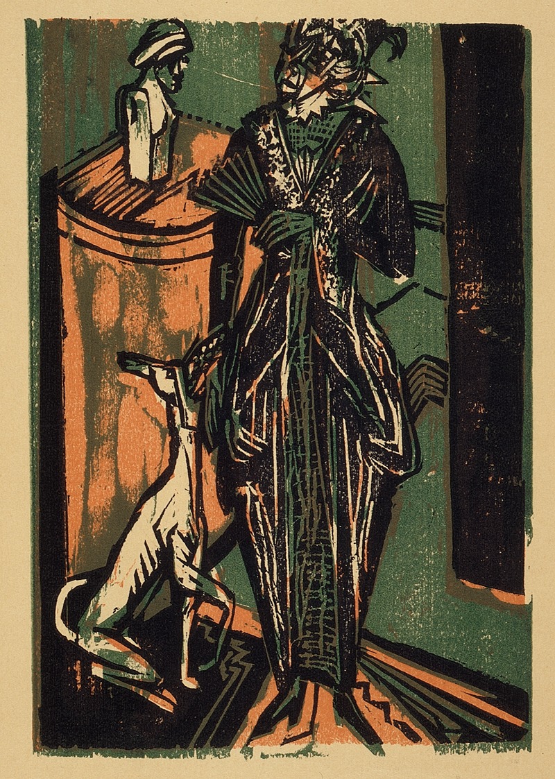 Ernst Ludwig Kirchner - Lady with dog (Dame mit Hund)