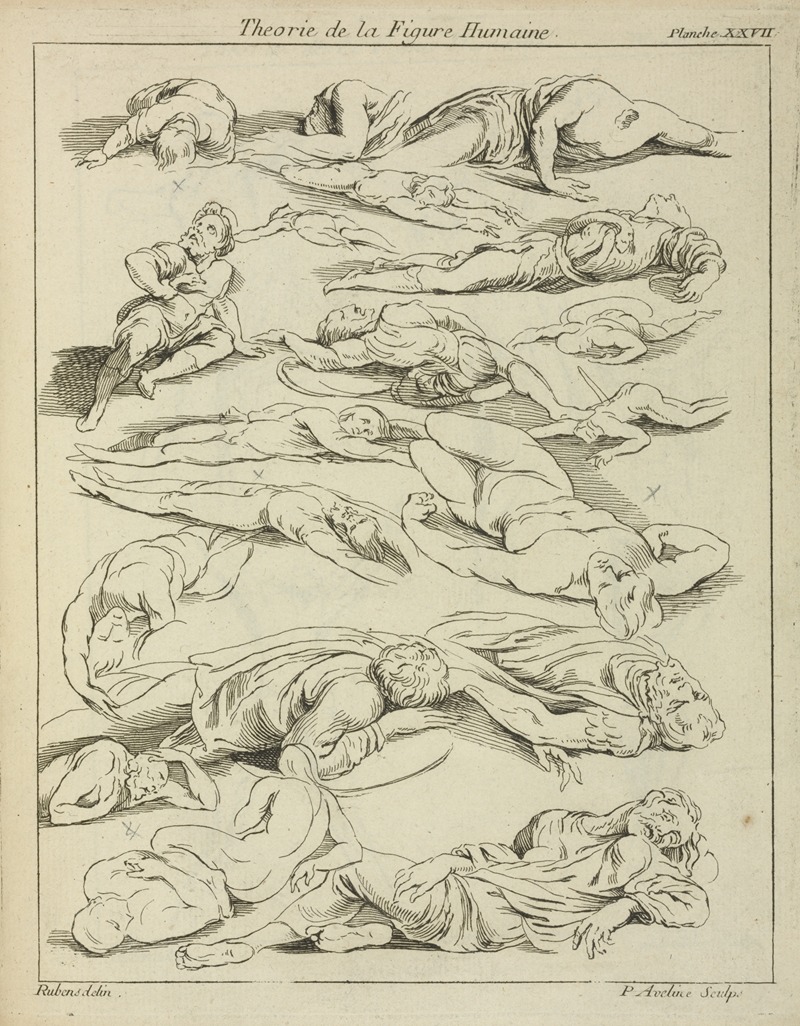 Peter Paul Rubens - Several figures in prone and supine positions