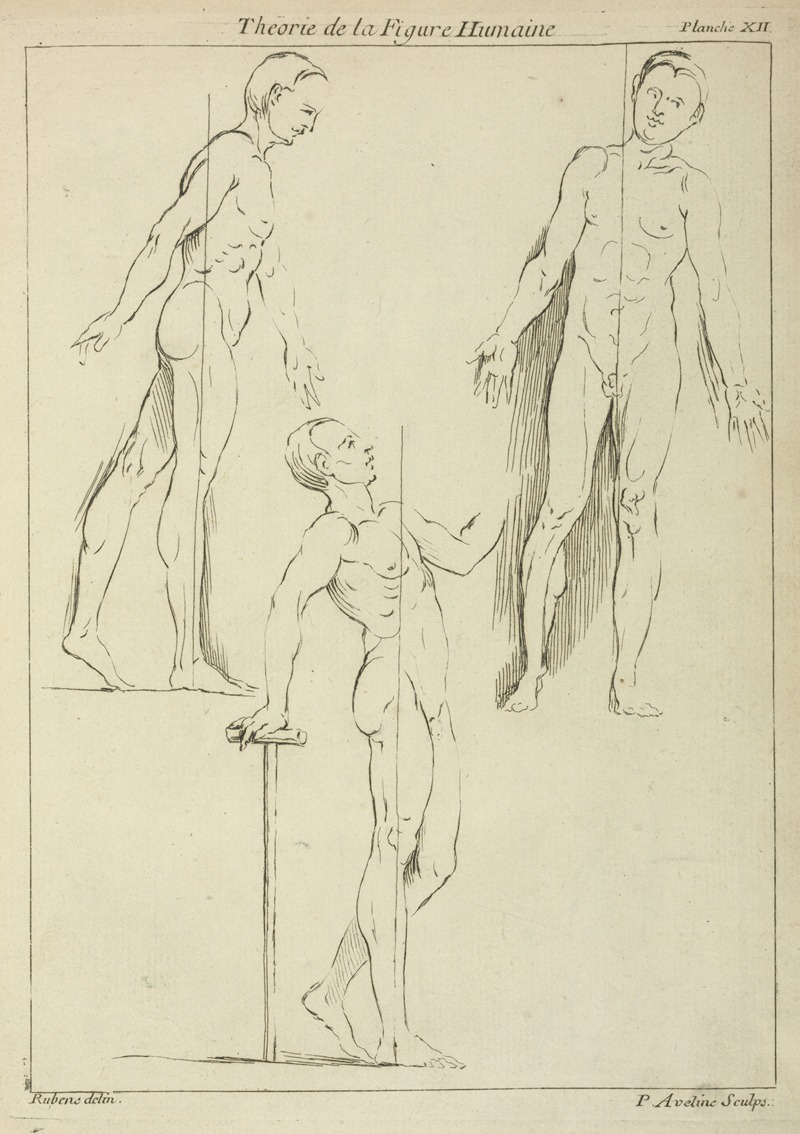 Peter Paul Rubens - Three standing figures, seen from side and front