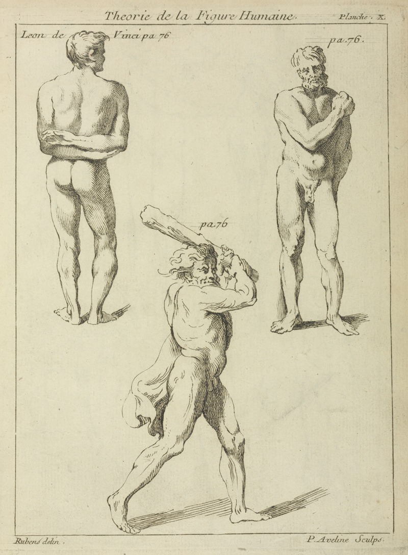 Peter Paul Rubens - Three studies of male figures 2