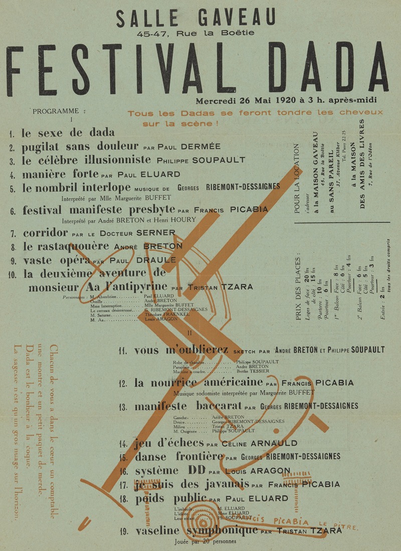 Tristan Tzara - Festival Dada