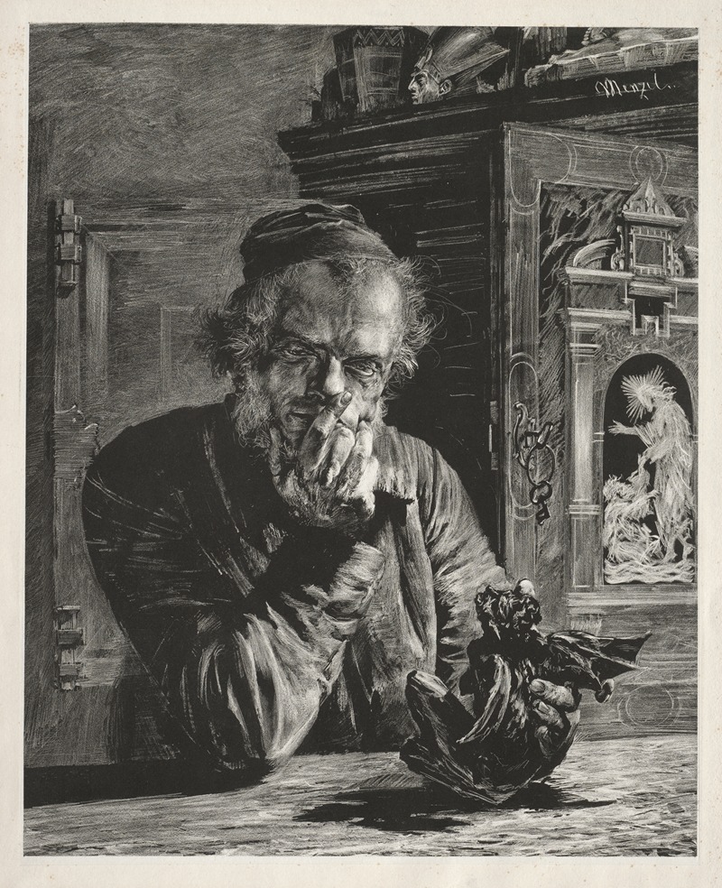 Adolph von Menzel - The Antiquary – Self-Portrait