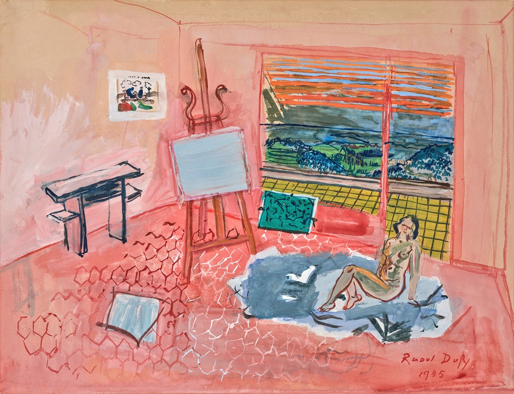 Raoul Dufy - Nu dans l’atelier rouge de Vence