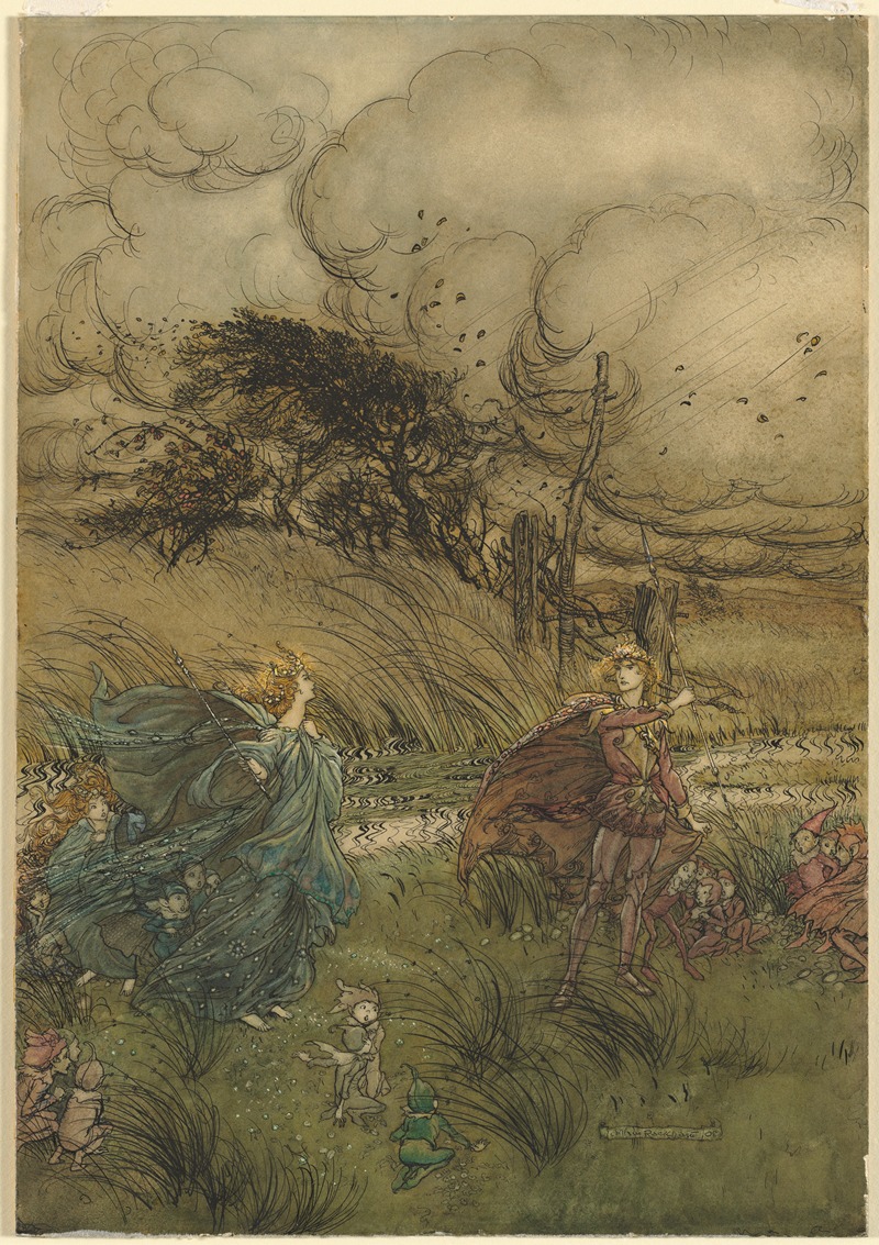 Arthur Rackham - ‘And now they never meet in grove or green,’ from act 2, scene 1 of A Midsummer Night’s Dream by William Shakespeare