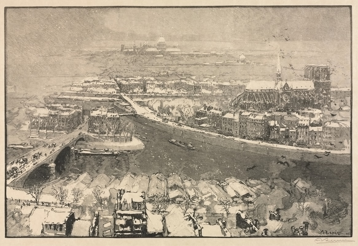Auguste Louis Lepère - Paris under Snow