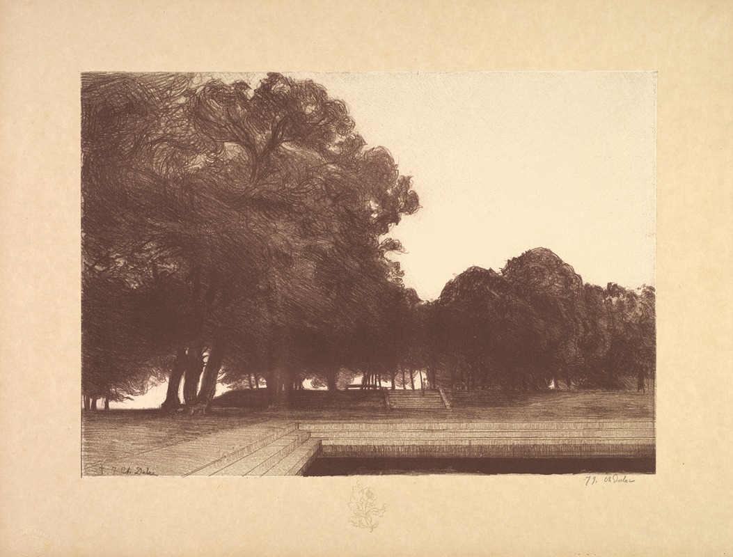 Charles Marie Dulac - Suite de Paysages; Landscape, Plate 7, Remarque, Poppies