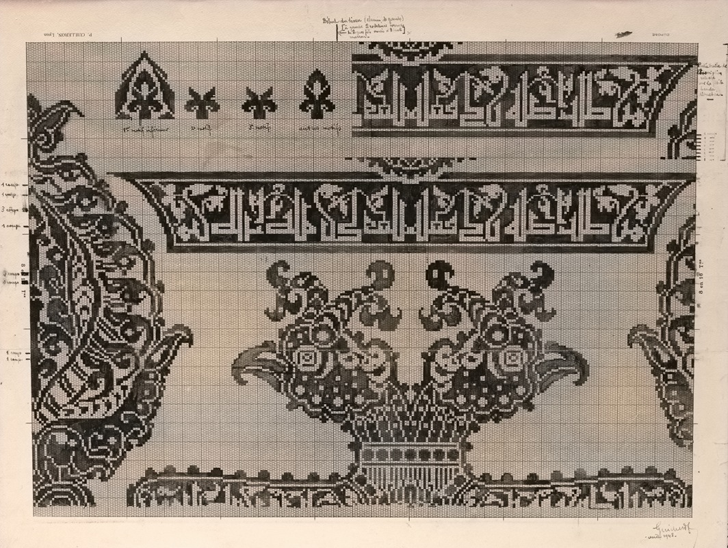 Félix Guichert - Schematic Drawings of Buyid Silk