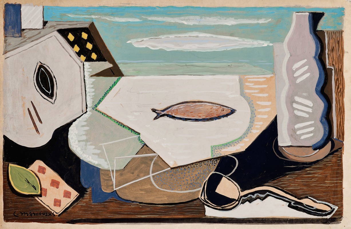 Louis Marcoussis - Composition au poisson