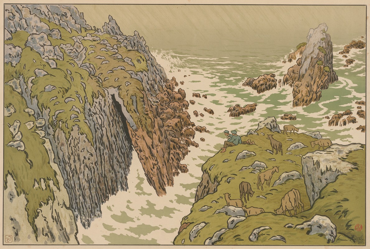 Henri Rivière - Aspects of Nature; The Cliff