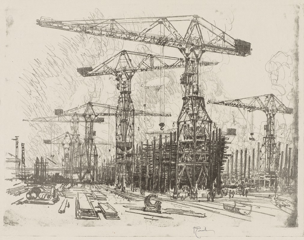 Joseph Pennell - The Old Shipyard