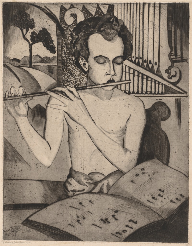 Lodewijk Schelfhout - Flute Player