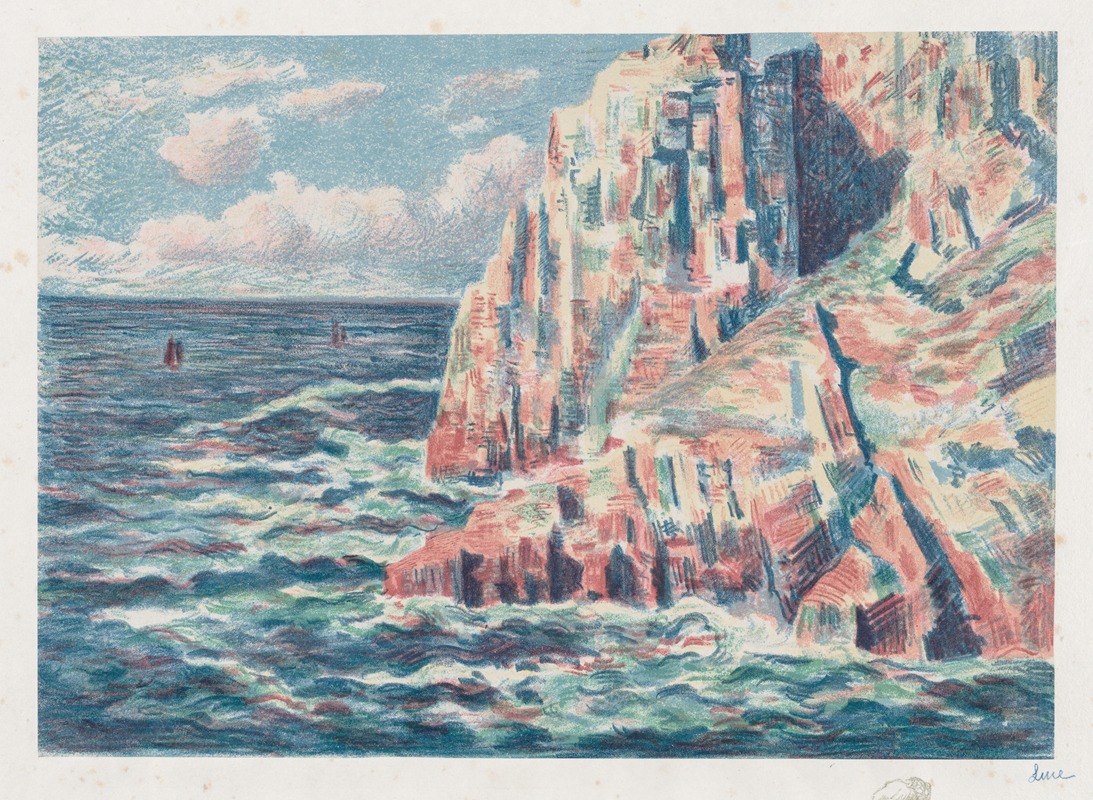 Maximilien Luce - The Sea at Camaret, The Red Rocks