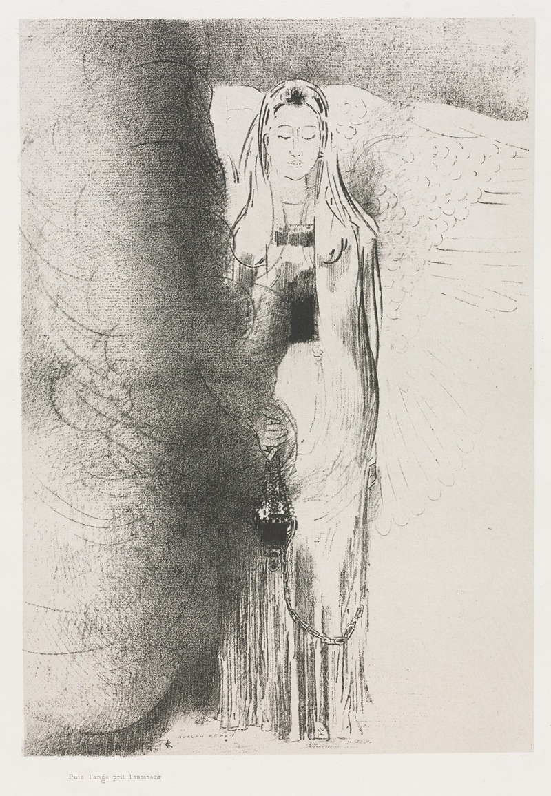 Odilon Redon - And the Angel Took the Censer