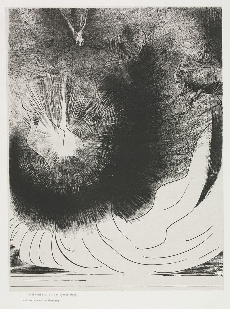 Odilon Redon - And There Fell a Great Star from Heaven, Burning as it were a Lamp