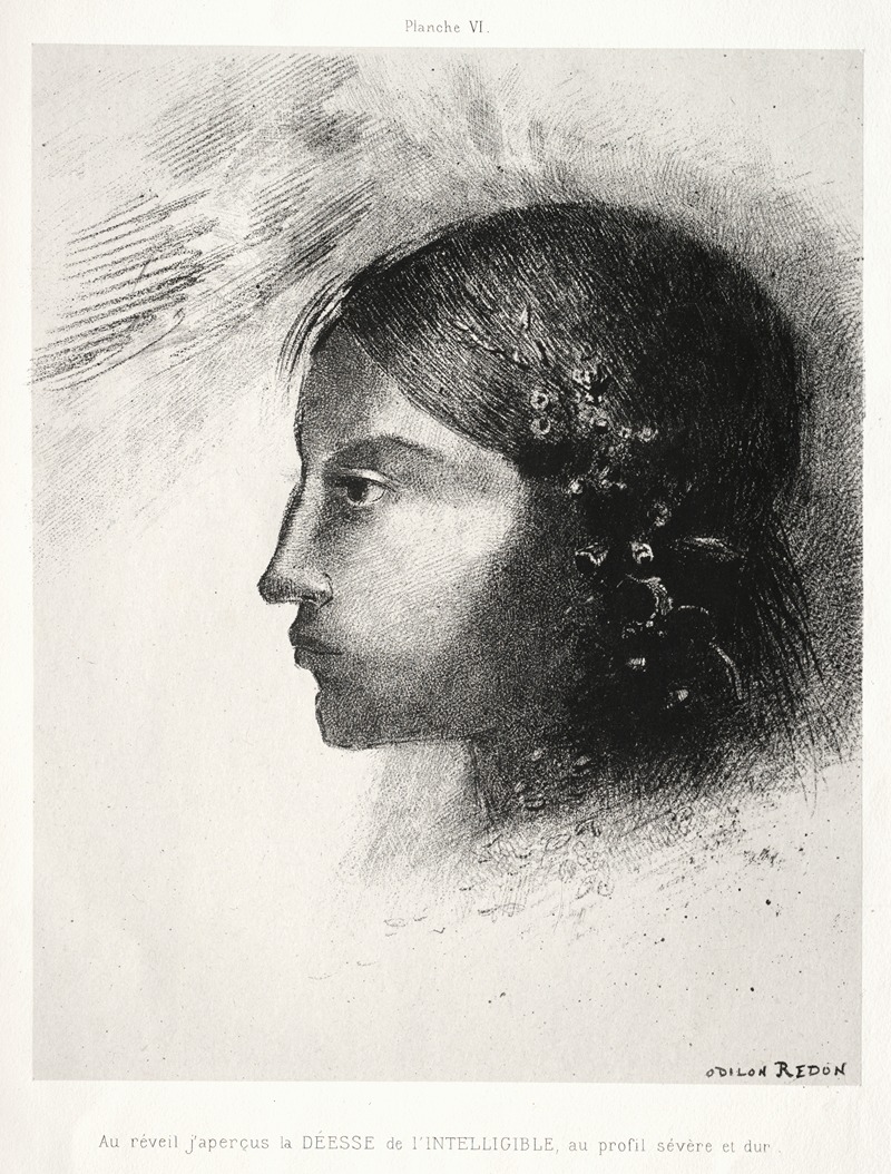 Odilon Redon - Upon Awakening I Saw the Goddess of the Intelligible with Her Severe and Hard Profile