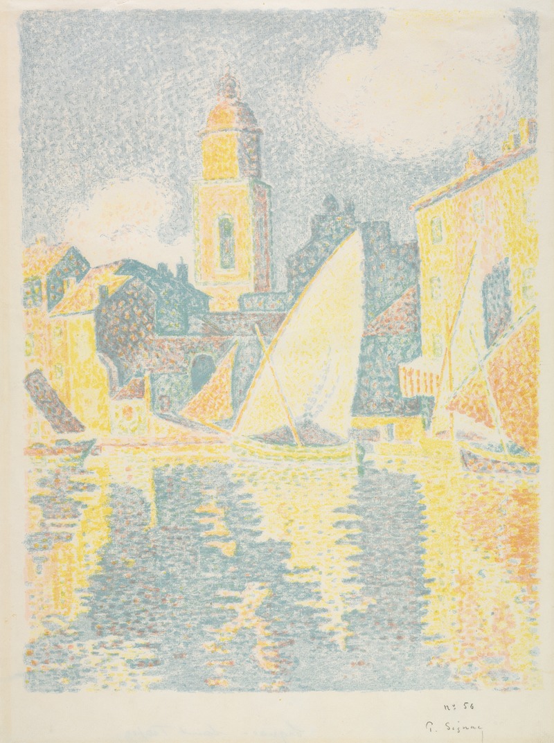 Paul Signac - Saint-Tropez; The Port