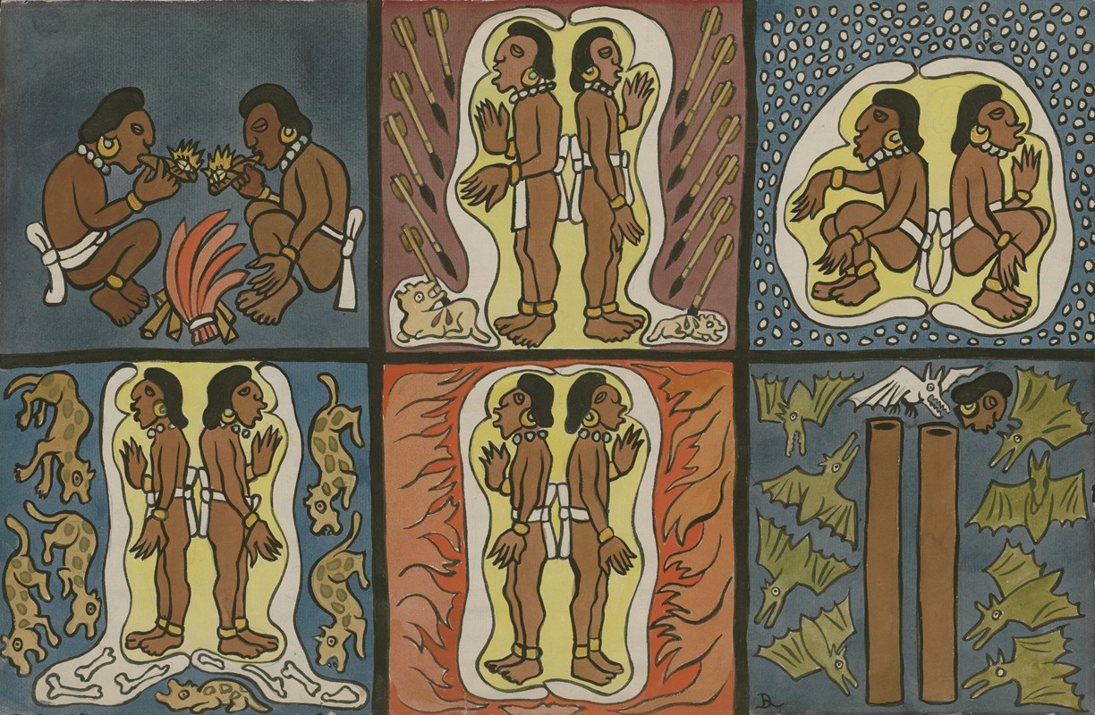 Diego Rivera - Trials of the hero-twins