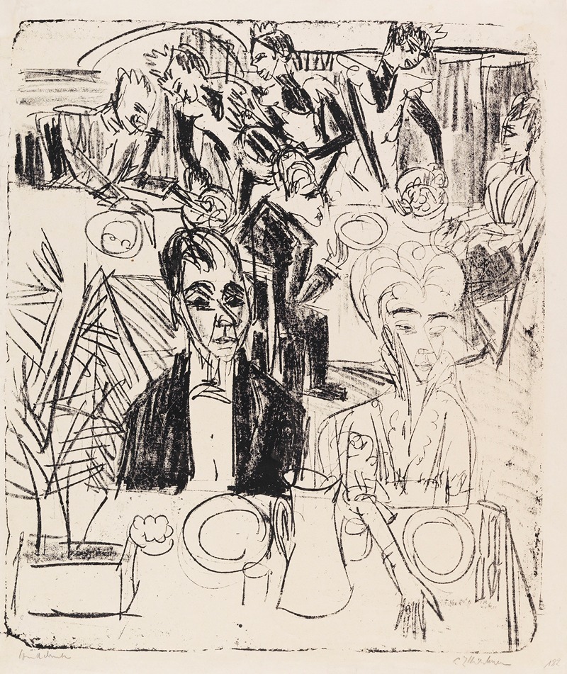 Ernst Ludwig Kirchner - Dinertafel-Sanatorium
