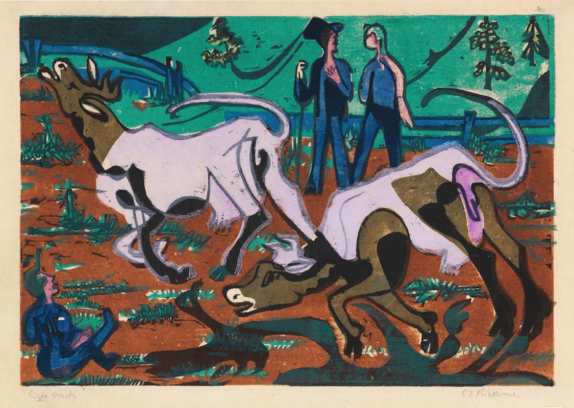 Ernst Ludwig Kirchner - Kühe im Frühling