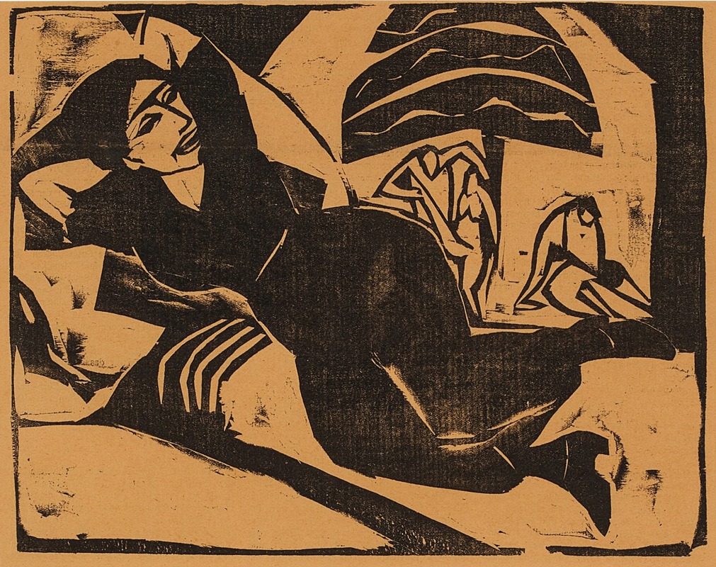 Ernst Ludwig Kirchner - Liegende Frau