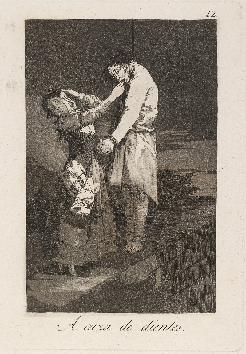Francisco de Goya - A caza de dientes. (Out hunting for teeth.)