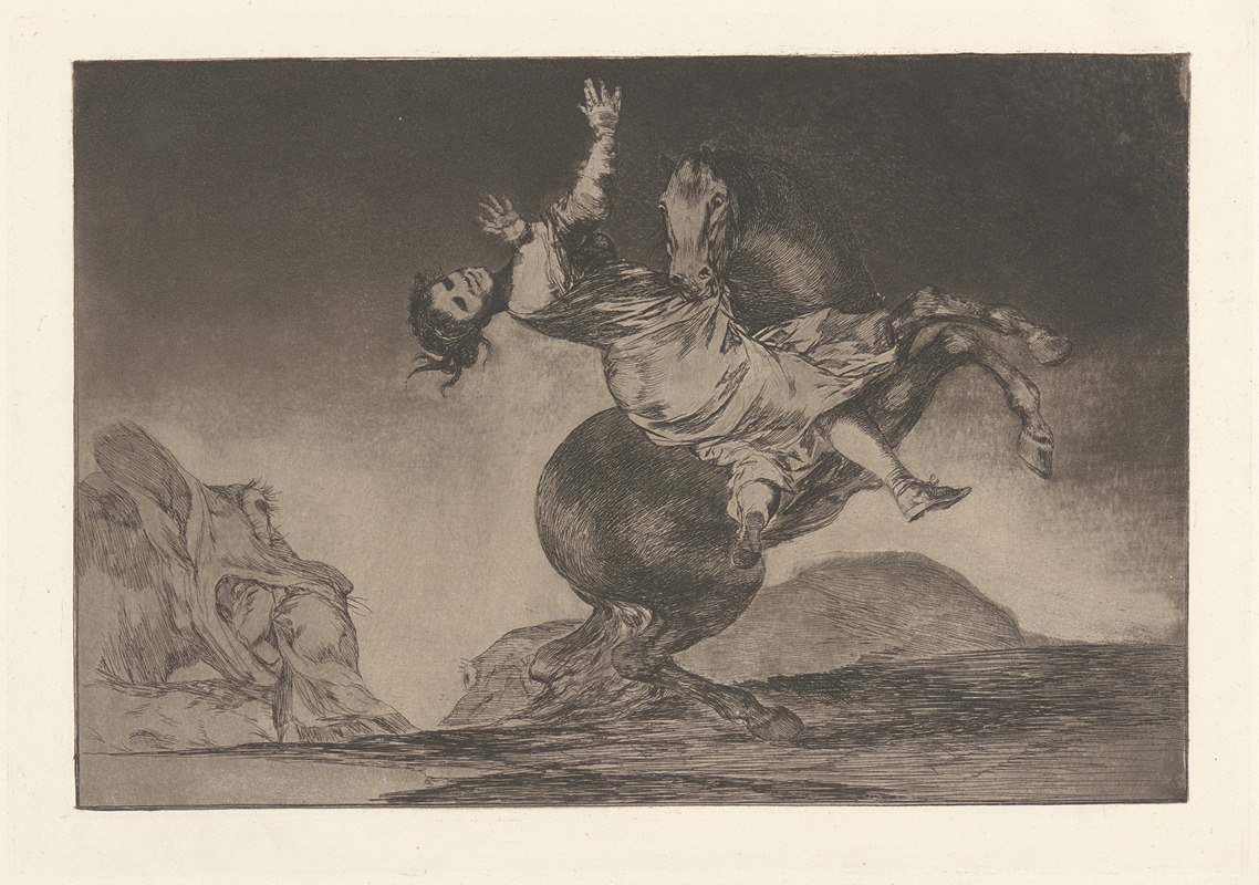 Francisco de Goya - A Woman and a Horse, Let Someone Else Master Them [The Horse-Abductor] (La Mujer y el Potro, Que los Dome Otro [El Caballo Raptor])