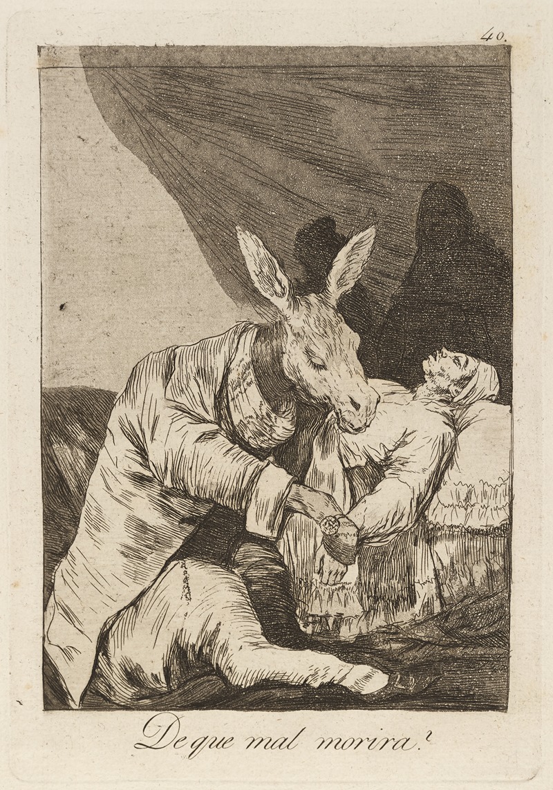 Francisco de Goya - De que mal morira (Of what ill will he die)