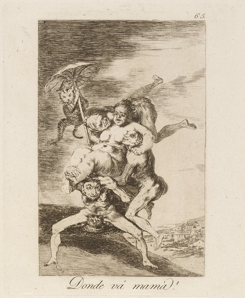 Francisco de Goya - Donde vá mamá (Where is mother going)