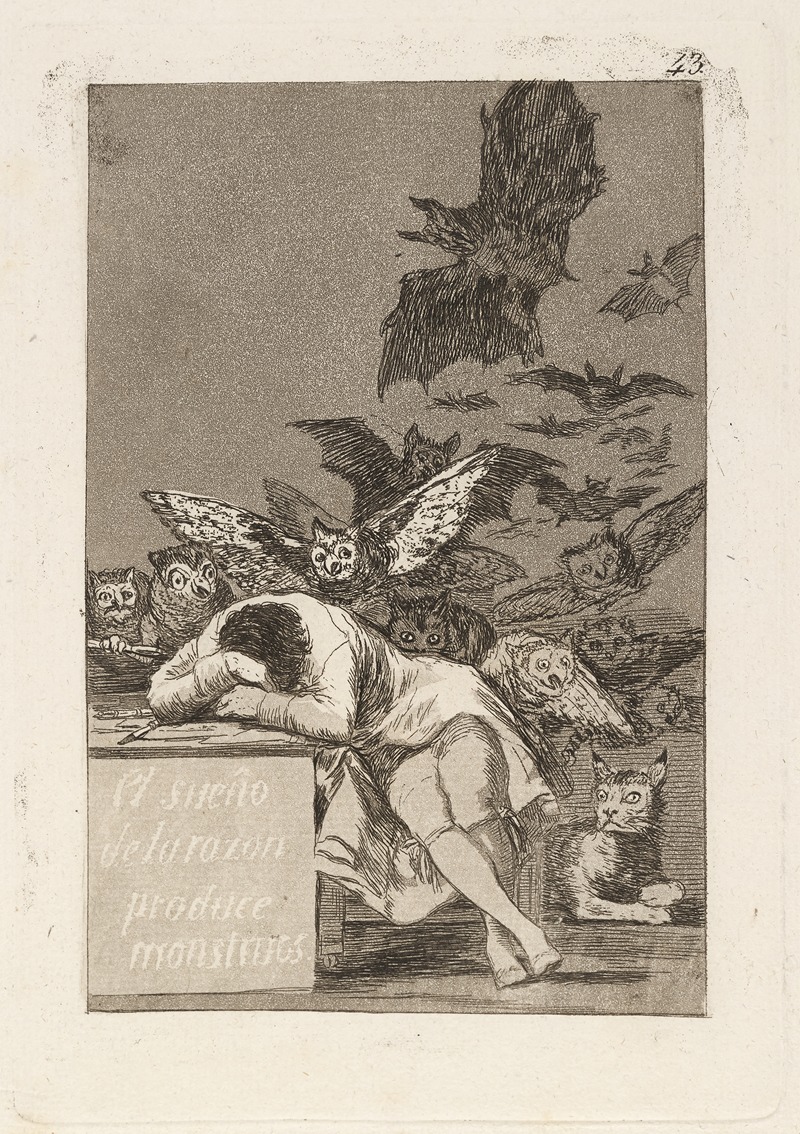 Francisco de Goya - El sueño de la razon produce monstruos. (The sleep of reason produces monsters.)