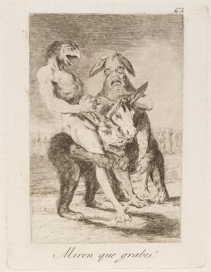 Francisco de Goya - Miren que grabes! (Look how solemn they are!)