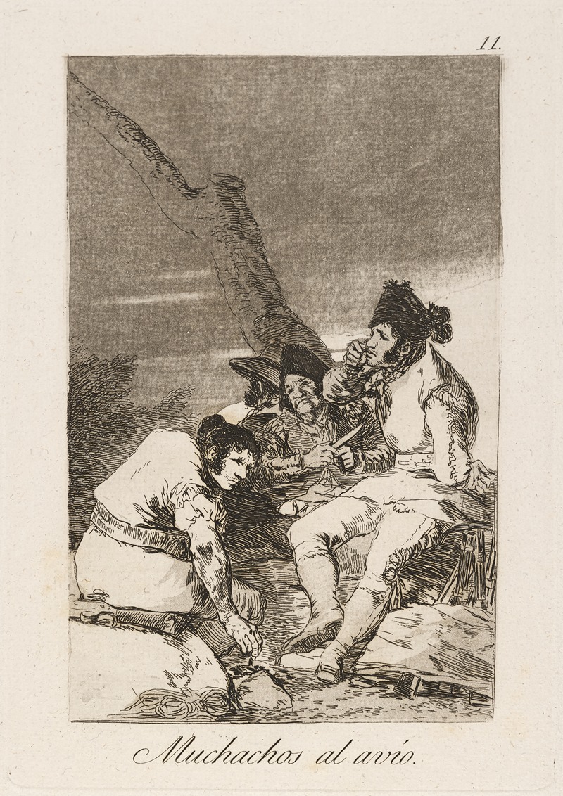 Francisco de Goya - Muchachos al avío. (Lads making ready.)
