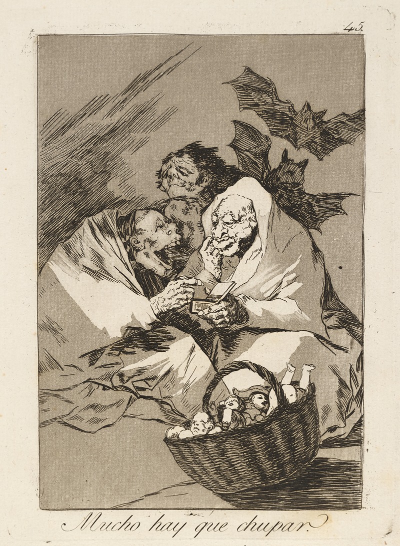 Francisco de Goya - Mucho hay que chupar. (There is plenty to suck.)