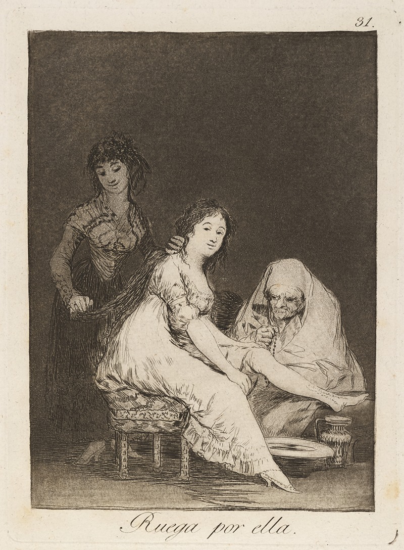 Francisco de Goya - Ruega por ella. (She prays for her.)