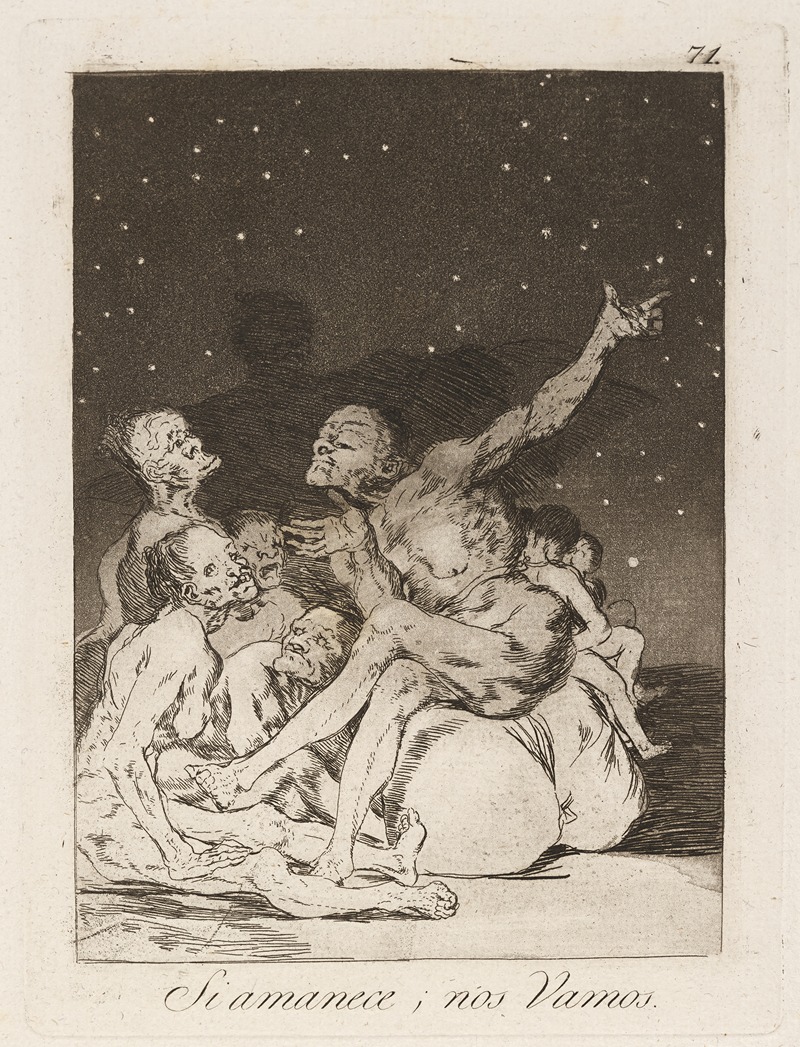 Francisco de Goya - Si amanece; nos Vamos. (When day breaks we will be off.)