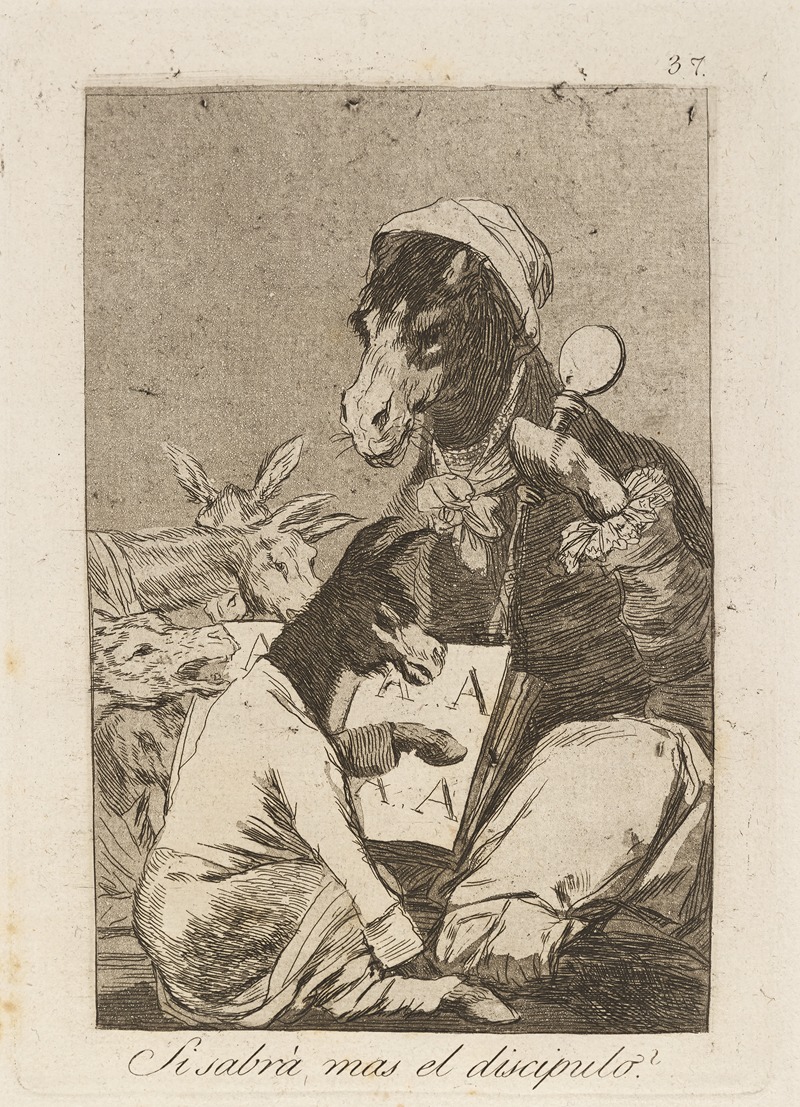 Francisco de Goya - Si sabrá mas el discipulo (Might not the pupil know more)