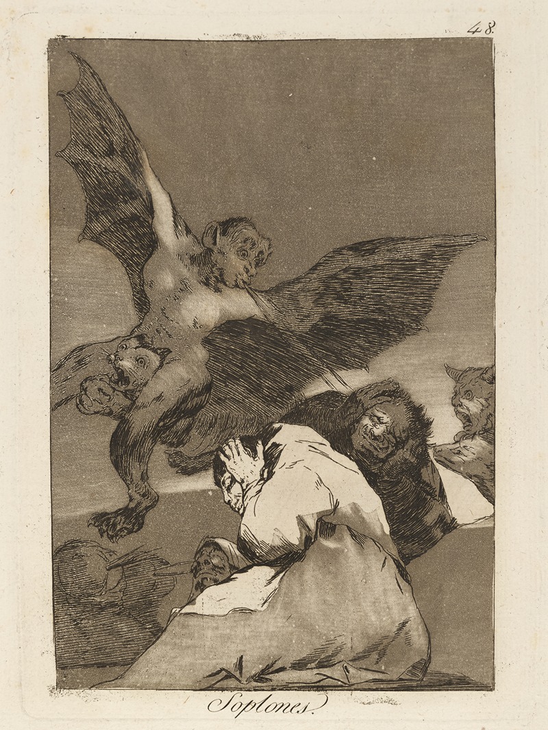 Francisco de Goya - Soplones. (Tale-bearers—Blasts of wind)