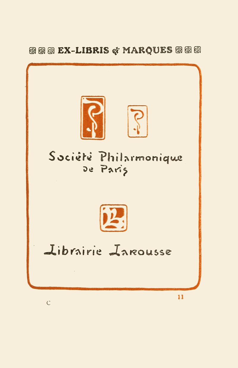 George Auriol - Le second livre des monogrammes, marques, cachets et es libris Pl.09