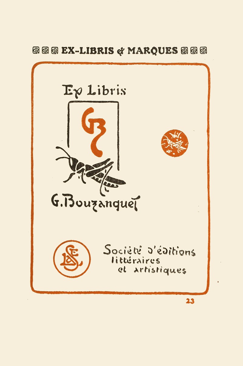 George Auriol - Le second livre des monogrammes, marques, cachets et es libris Pl.21