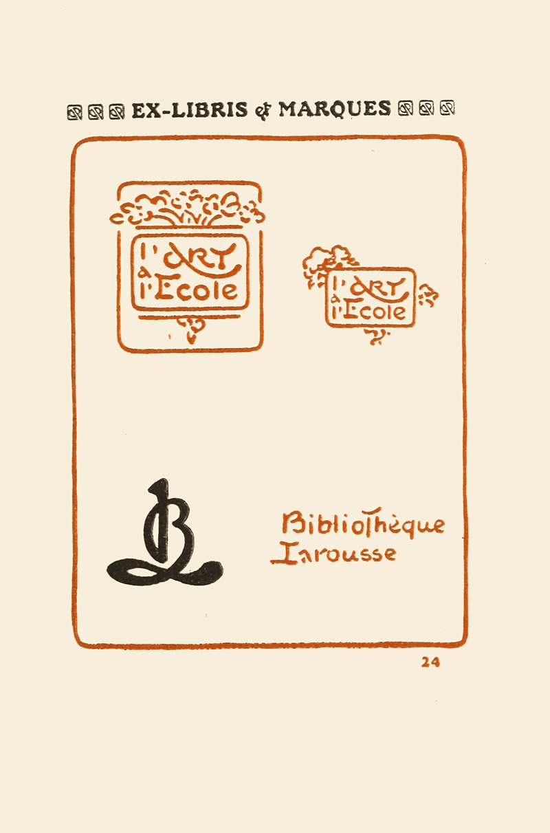 George Auriol - Le second livre des monogrammes, marques, cachets et es libris Pl.22