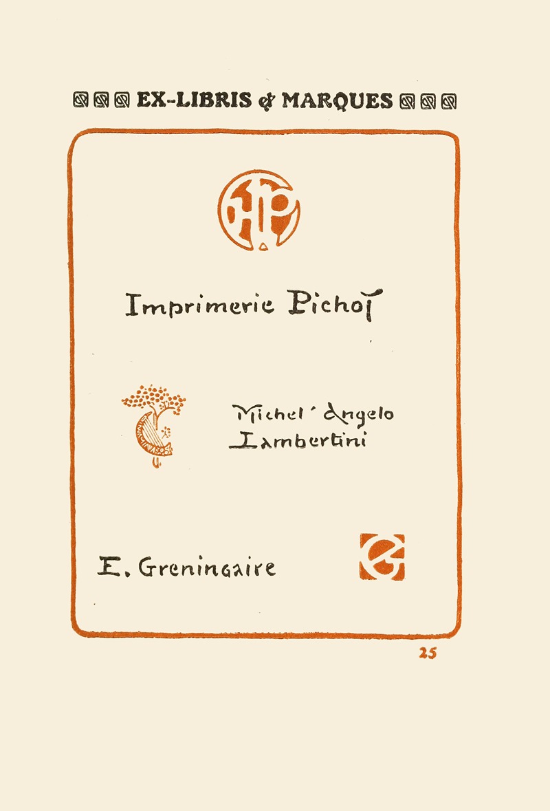 George Auriol - Le second livre des monogrammes, marques, cachets et es libris Pl.23