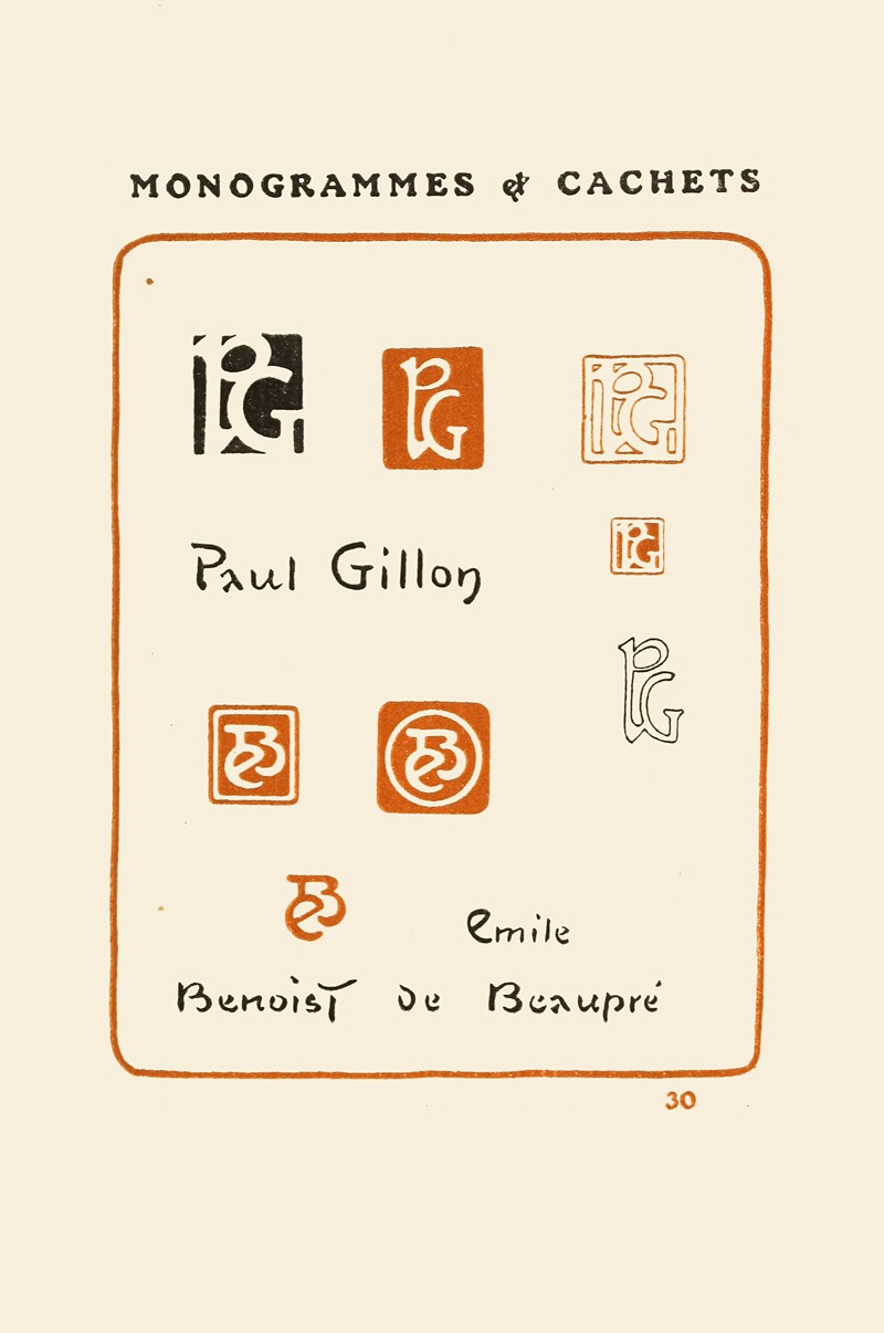 George Auriol - Le second livre des monogrammes, marques, cachets et es libris Pl.28