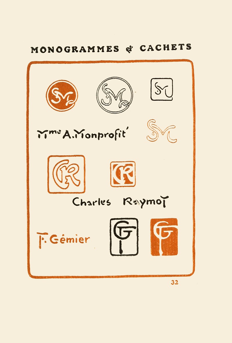 George Auriol - Le second livre des monogrammes, marques, cachets et es libris Pl.30