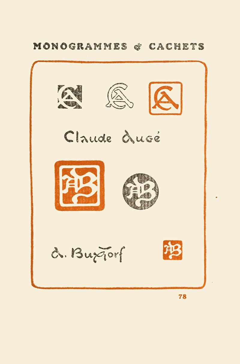 George Auriol - Le second livre des monogrammes, marques, cachets et es libris Pl.76
