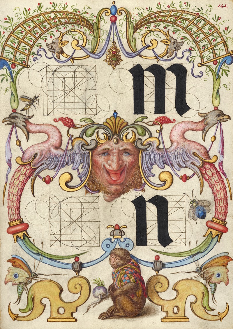 Joris Hoefnagel - Guide for Constructing the Letters m and n