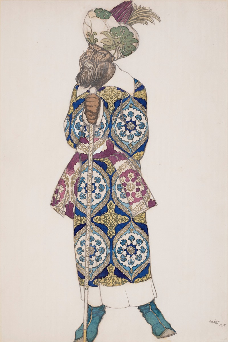 Léon Bakst - Costume design for ‘Sadko’; Indian guest